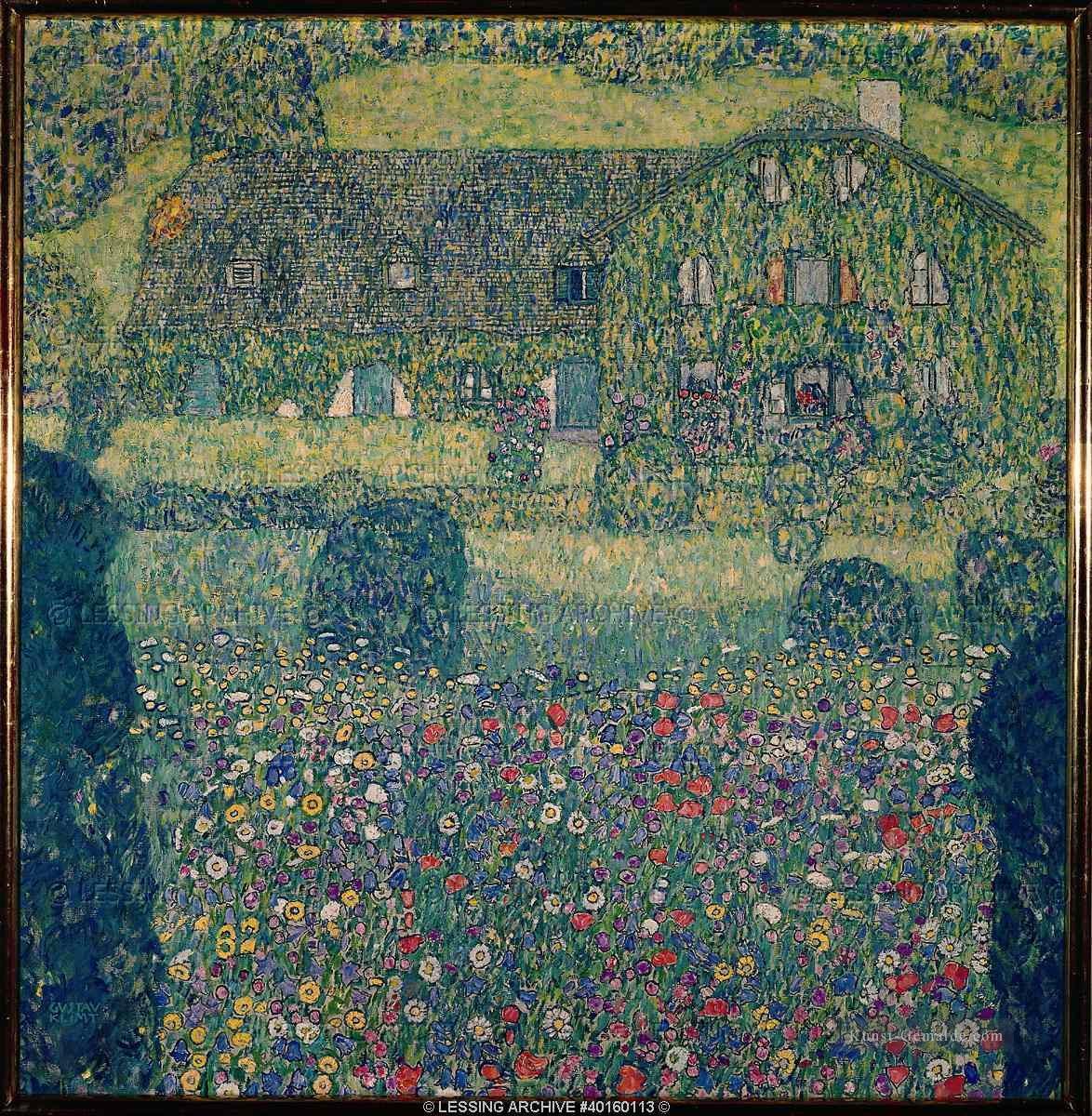 Landhaus durch das Attersee Gustav Klimt Ölgemälde